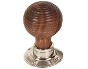 From The Anvil Beehive Mortice/Rim Knob Set, Rosewood & Polished Nickel - 83635 (sold in pairs)